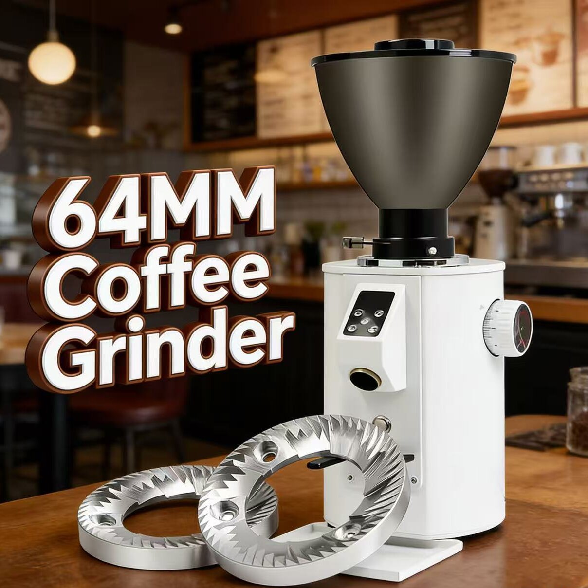 Coffee Grinder Burr Flat - Molinillo de Café Comercial de 64