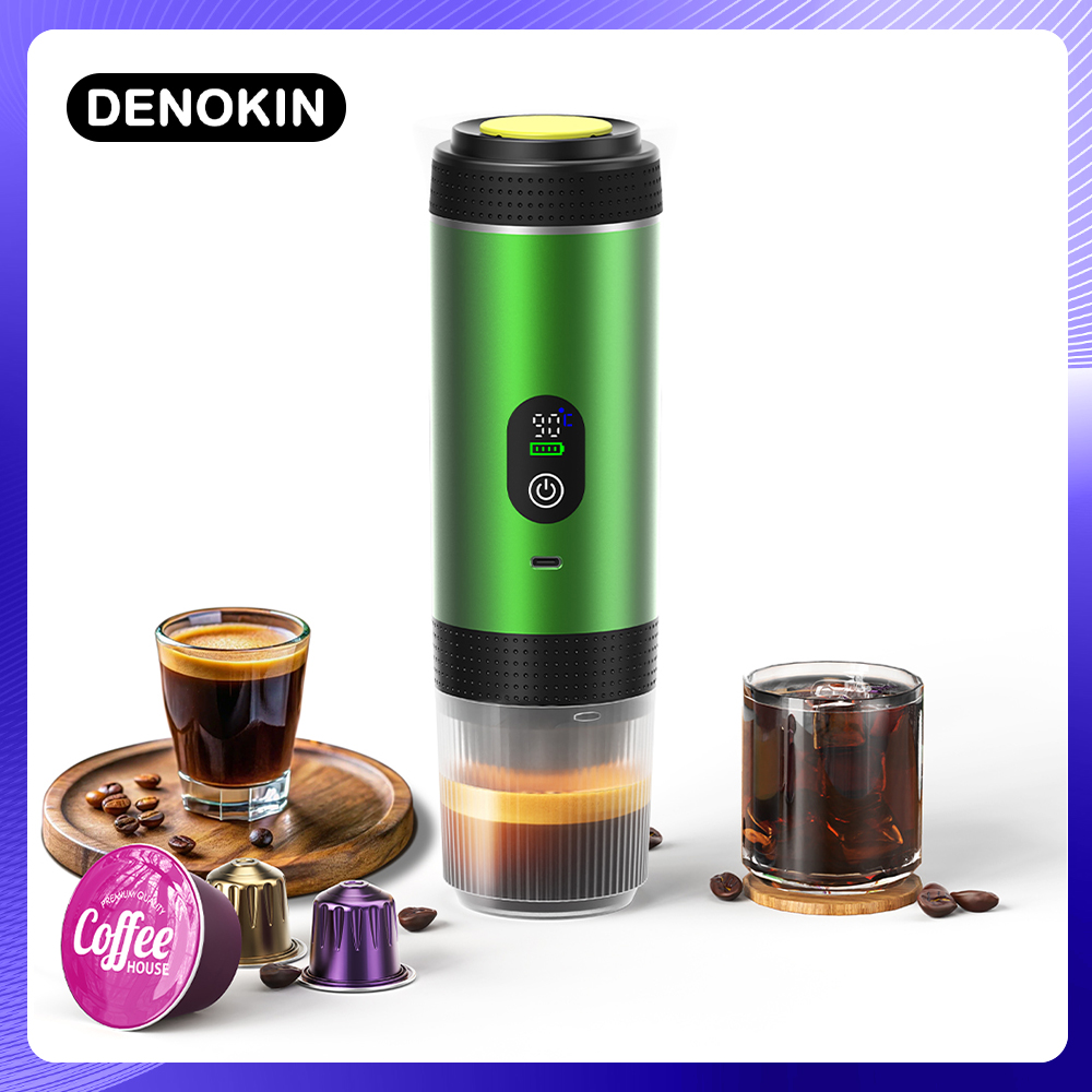 Coffee Equipment Wdt - Cafetera expreso portátil eléctrica inalámbrica DENOKIN