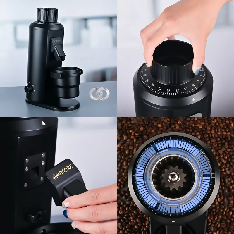 Coffee Grinder Burr Flat - Molinillo de Café Automático HAVMORE de