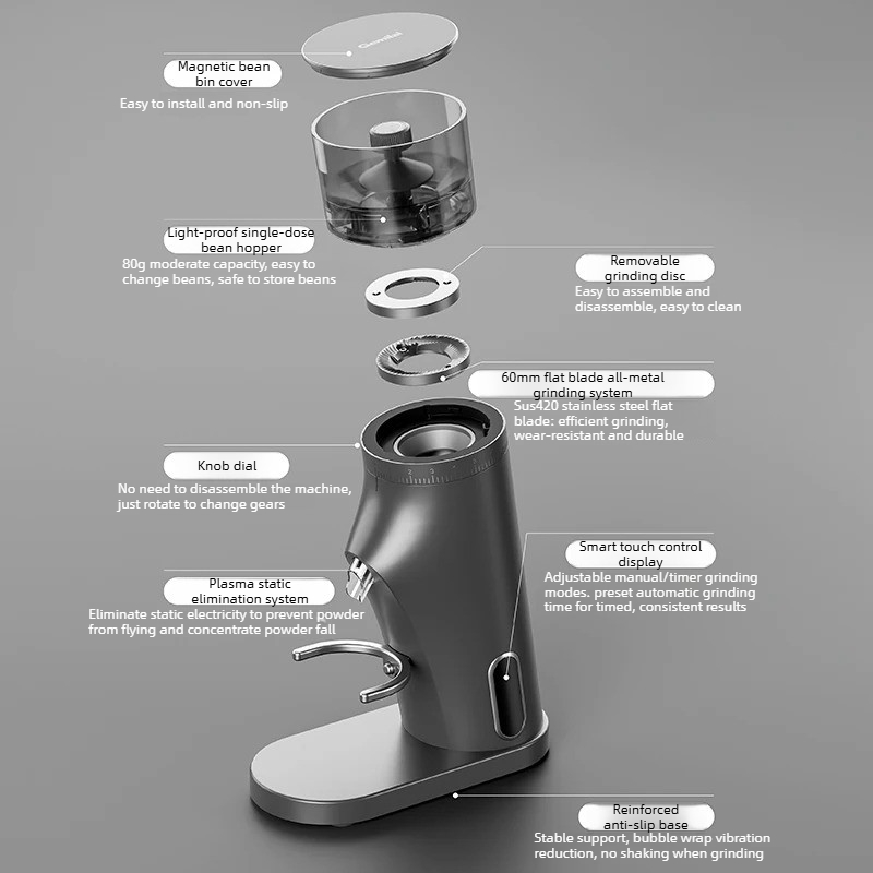 Molinillo de café eléctrico Ge - Coffee Grinder Burr Flat reseña y precio