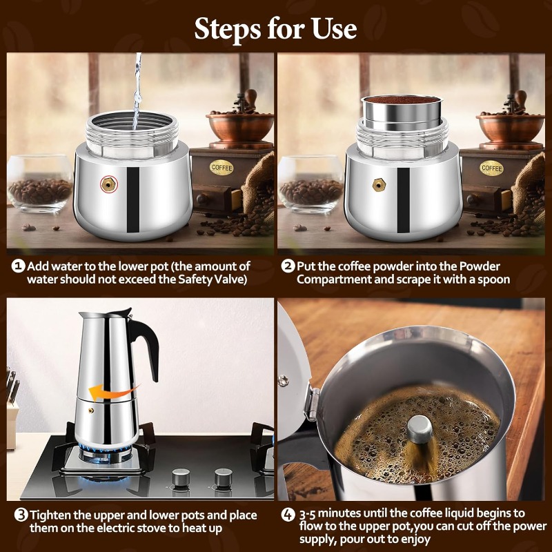 Cafetera Mocha de 6 Tazas, Per - Coffee Equipment Wdt reseña y precio