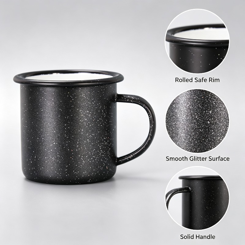 Taza Esmaltada Vintage con Pat - Coffee Equipment For Home reseña y precio