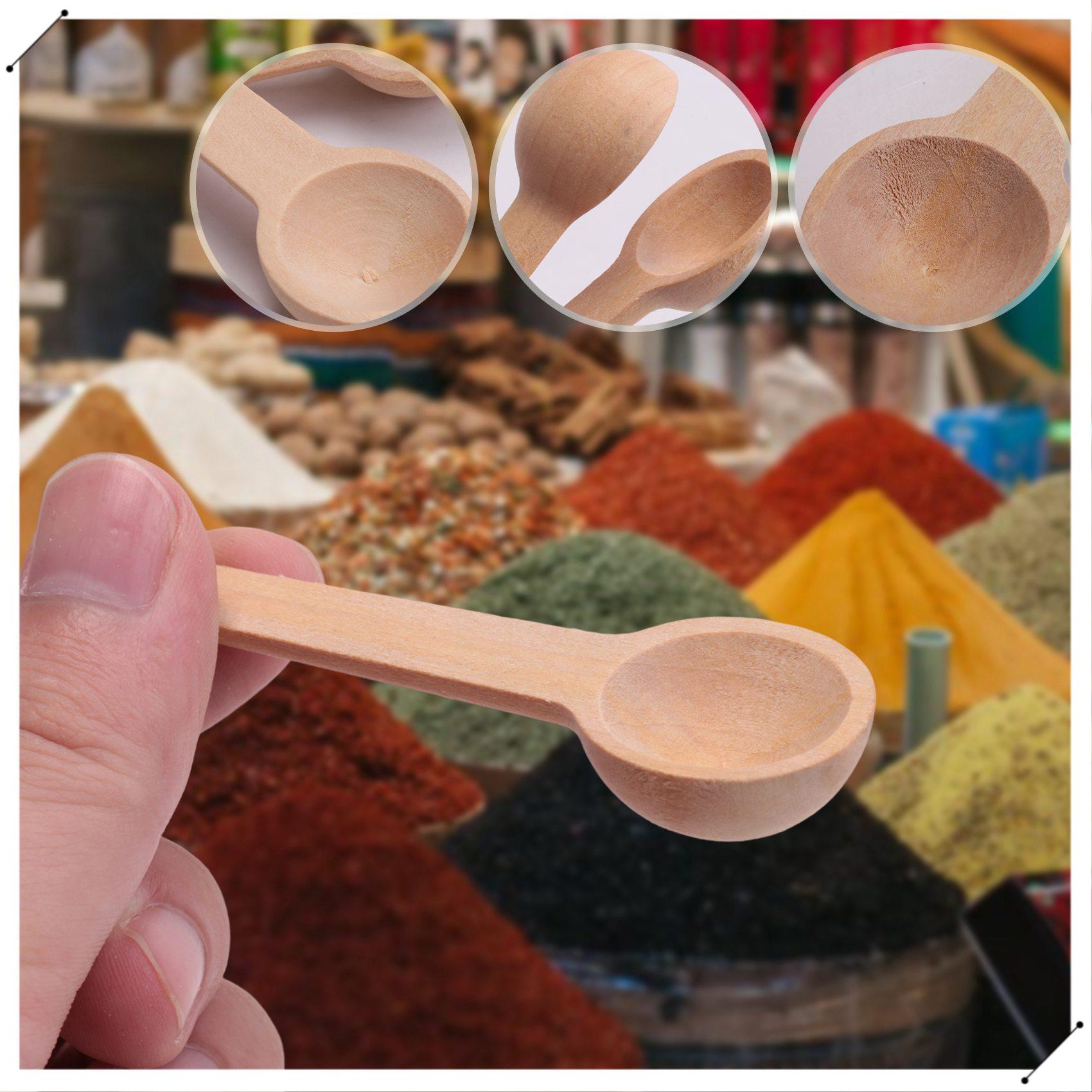 100 piezas Mini cucharas de ma - Coffee Equipment And Tools reseña y precio